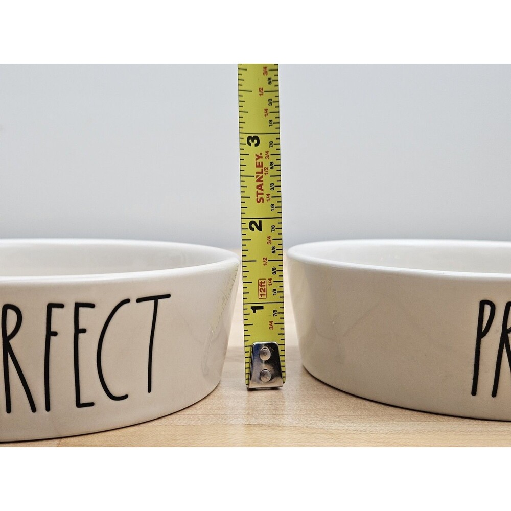 Rae Dunn PURRFECT + PRINCESS Cat Bowls 5" Magenta Artisan Collection Food Dish - Picture 5 of 8